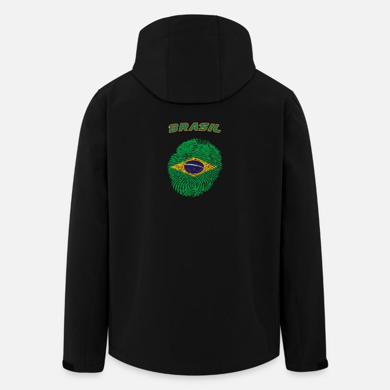 Brasilien - Recycelte Männer Softshell-Jacke von Stanley/Stella - Schwarz