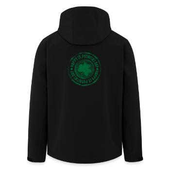 St. Patrick's Day Grüner Stempelkreis - Recycelte Männer Softshell-Jacke von Stanley/Stella - Schwarz - Hinten - AI Model Male 185 light (185cm)
