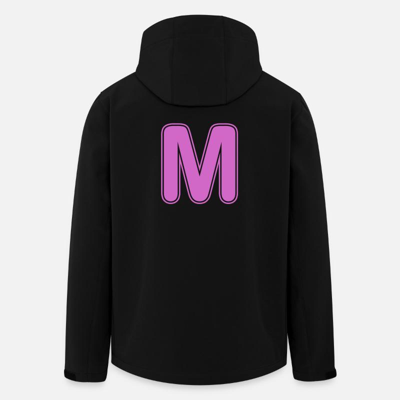 M Letter Alphabet Name Spelling Gift - Men’s Recycled Softshell Jacket by Stanley/Stella - black