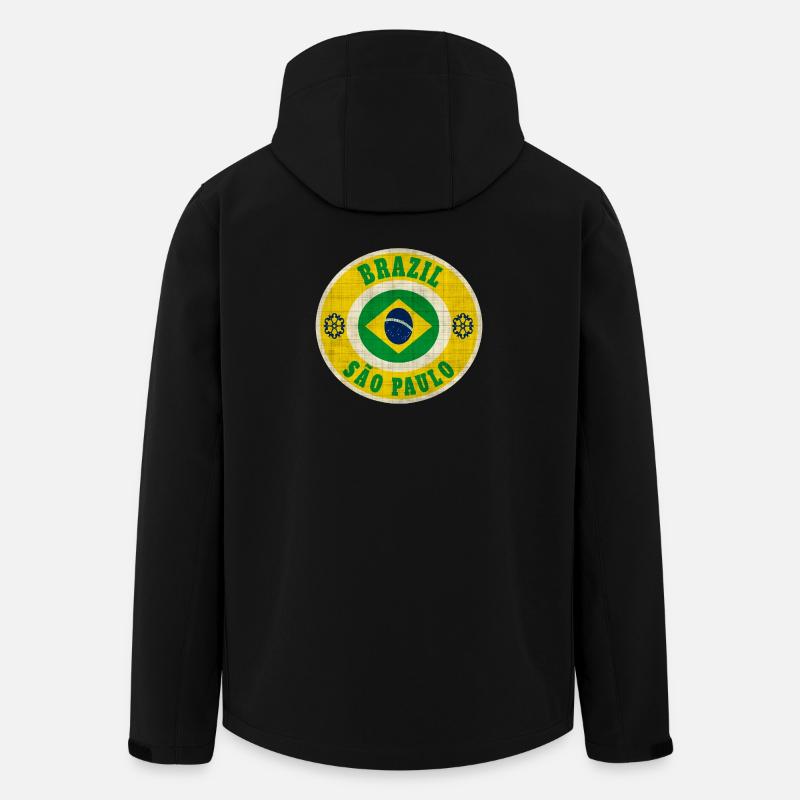 Brazil Sao Paulo / Gift / Gift Idea - Men’s Recycled Softshell Jacket by Stanley/Stella - black