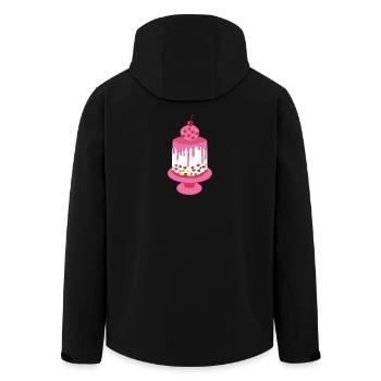 Torte - Recycelte Männer Softshell-Jacke von Stanley/Stella - Schwarz - Hinten - AI Model Male 185 light (185cm)
