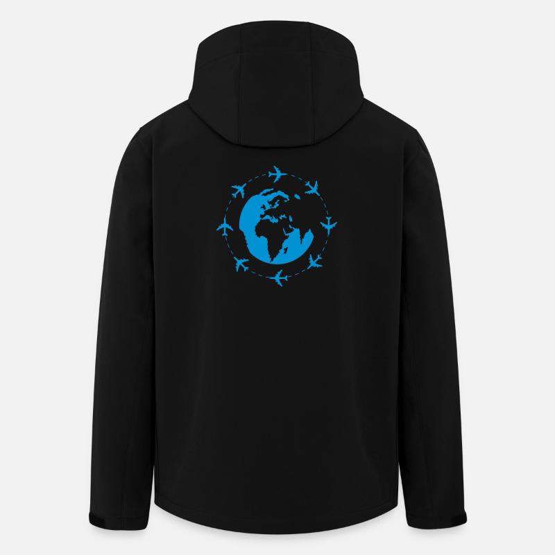 tour du monde - Veste softshell homme en polyester recyclé Stanley/Stella - noir
