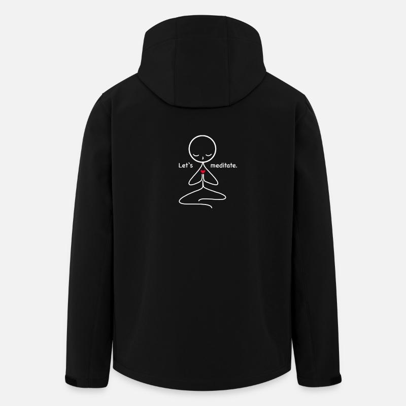 méditation - Veste softshell homme en polyester recyclé Stanley/Stella - noir