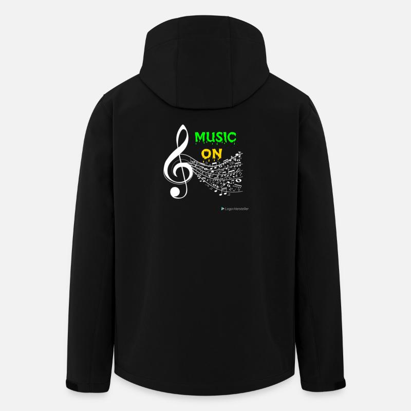 Music ON - Recycelte Männer Softshell-Jacke von Stanley/Stella - Schwarz