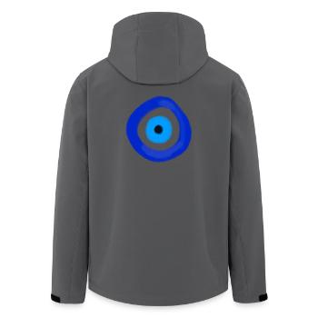 Œil Orbite Bleue Résumé - Veste softshell homme en polyester recyclé Stanley/Stella - noir - Dos - AI Model Male 185 light (185cm)