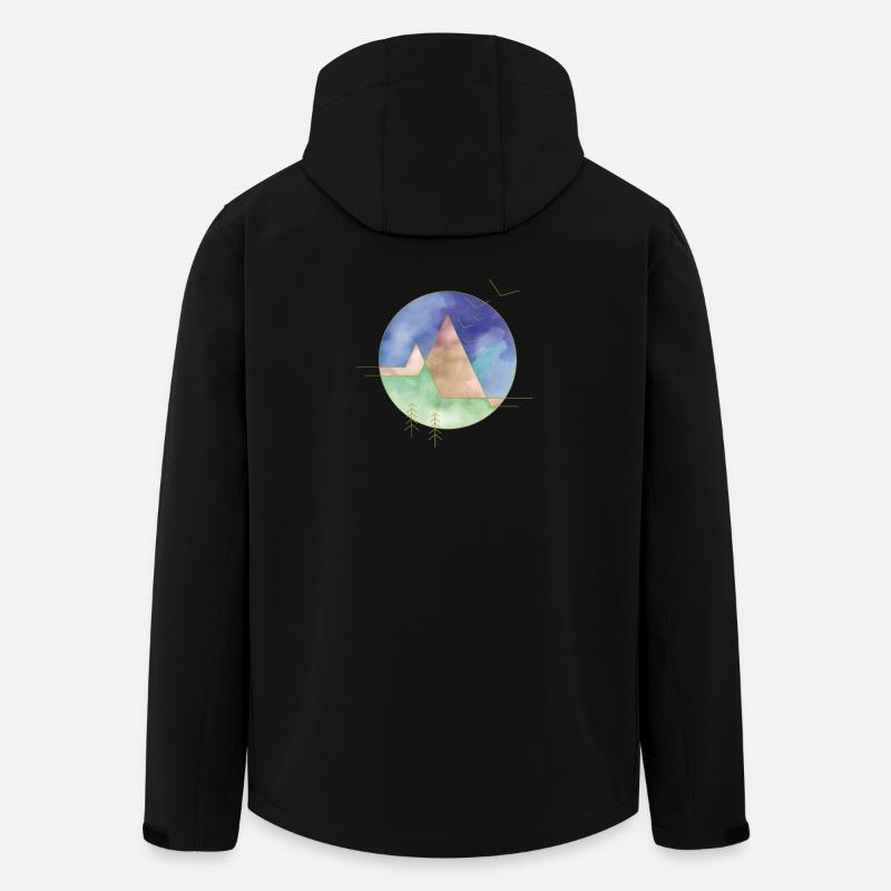 Nature abstraite - Veste softshell homme en polyester recyclé Stanley/Stella - noir