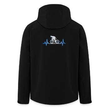 Rennrad - Recycelte Männer Softshell-Jacke von Stanley/Stella - Schwarz - Hinten - AI Model Male 185 light (185cm)