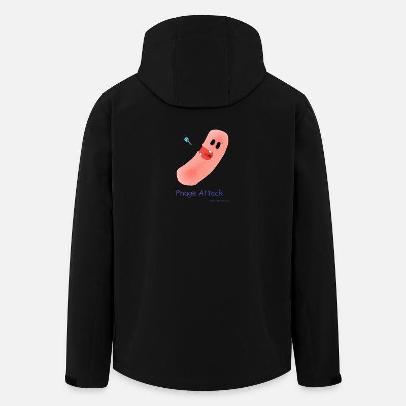Phage Attack - Bakterium & Bakteriophage - Recycelte Männer Softshell-Jacke von Stanley/Stella - Schwarz