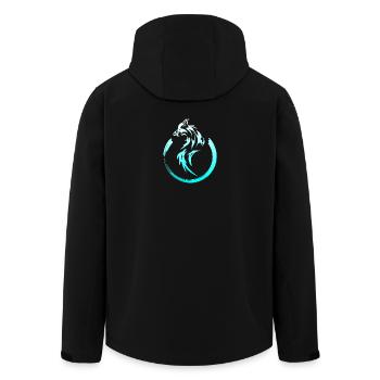 Wolf - Recycelte Männer Softshell-Jacke von Stanley/Stella - Schwarz - Hinten - AI Model Male 185 light (185cm)