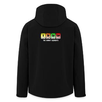 Chemistry teacher | Sarcasm | periodic system - Men’s Recycled Softshell Jacket by Stanley/Stella - black - Back - AI Model Male 185 light (185cm)