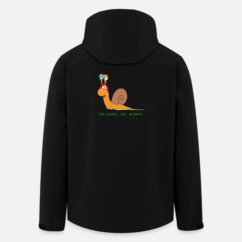 Humorvolle Schnecke mit Spruch - relaxed - Recycelte Männer Softshell-Jacke von Stanley/Stella - Schwarz