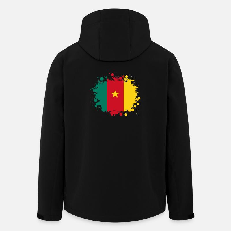 Cameroon Becks / Gift Flag Camerun - Men’s Recycled Softshell Jacket by Stanley/Stella - black