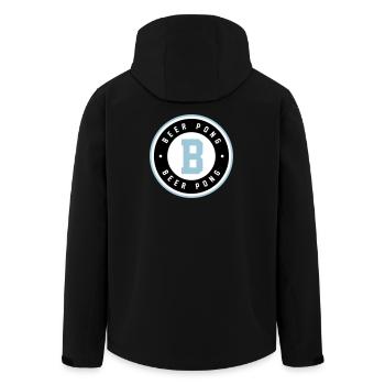 Beer Pong Badge Blau Logo - Recycelte Männer Softshell-Jacke von Stanley/Stella - Schwarz - Hinten - AI Model Male 185 light (185cm)