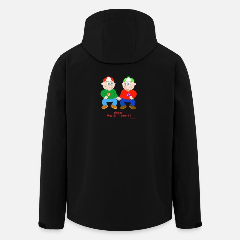 Lustige Zwillinge Sternzeichen - Recycelte Männer Softshell-Jacke von Stanley/Stella - Schwarz