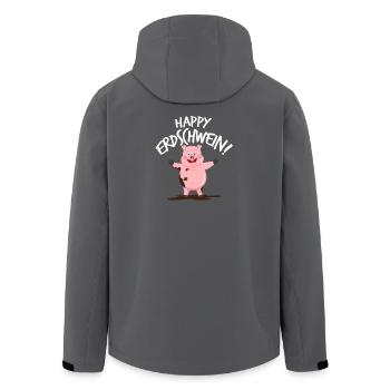Erdschwein Chinesisches Horoskop Sternzeichen - Recycelte Männer Softshell-Jacke von Stanley/Stella - Anthrazit - Hinten - AI Model Male 185 light (185cm)
