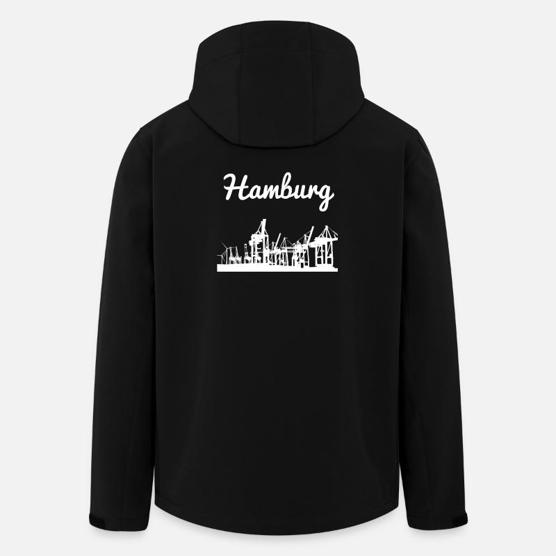 Hamburg Hafen - Recycelte Männer Softshell-Jacke von Stanley/Stella - Schwarz