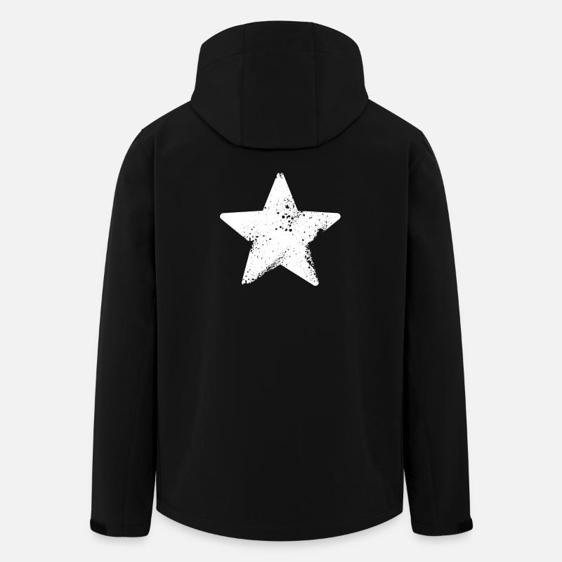 étoilé éclaboussure étoiles - Veste softshell homme en polyester recyclé Stanley/Stella - noir