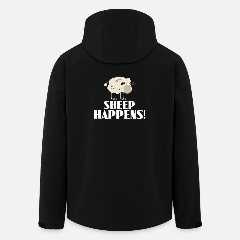SHEEP HAPPENS - ist so, wie es ist - Recycelte Männer Softshell-Jacke von Stanley/Stella - Schwarz