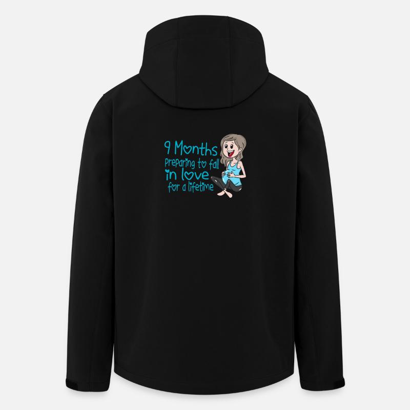 Schwangerschaft Schwanger Baby - Recycelte Männer Softshell-Jacke von Stanley/Stella - Schwarz