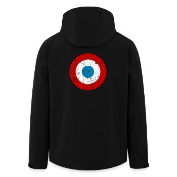 Cocarde aéronautique france - Veste softshell homme en polyester recyclé Stanley/Stella - noir - Dos - AI Model Male 185 light (185cm)