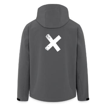 X-tape - Men’s Recycled Softshell Jacket by Stanley/Stella - anthracite - Back - AI Model Male 185 light (185cm)