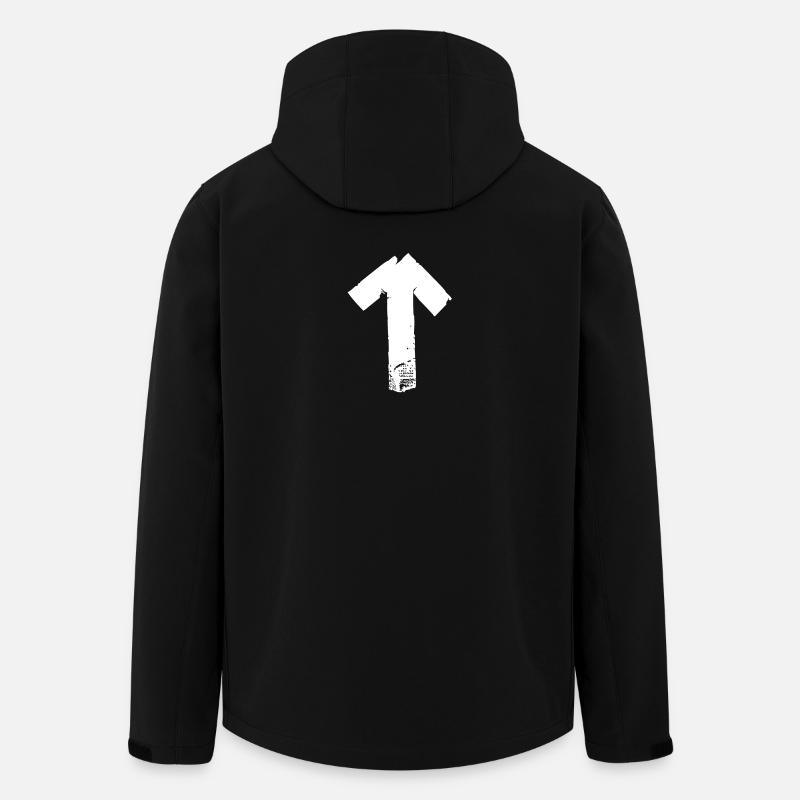 Arrow up - white - Men’s Recycled Softshell Jacket by Stanley/Stella - black