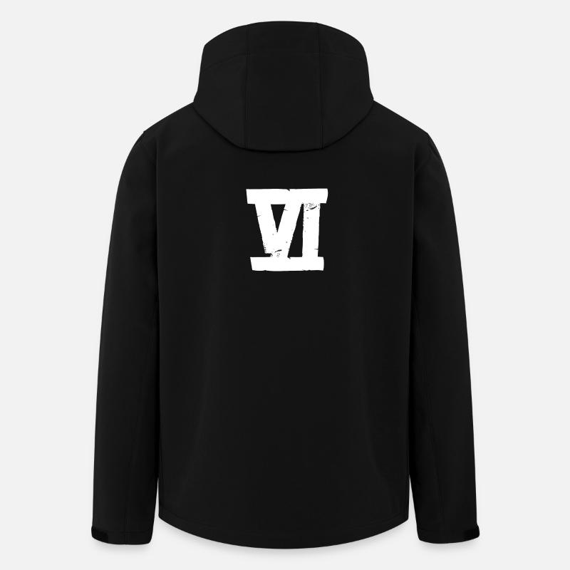 Sechs - VI - Tape - Recycelte Männer Softshell-Jacke von Stanley/Stella - Schwarz