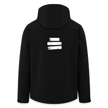 Tape 3 - weiß - Recycelte Männer Softshell-Jacke von Stanley/Stella - Schwarz - Hinten - AI Model Male 185 light (185cm)
