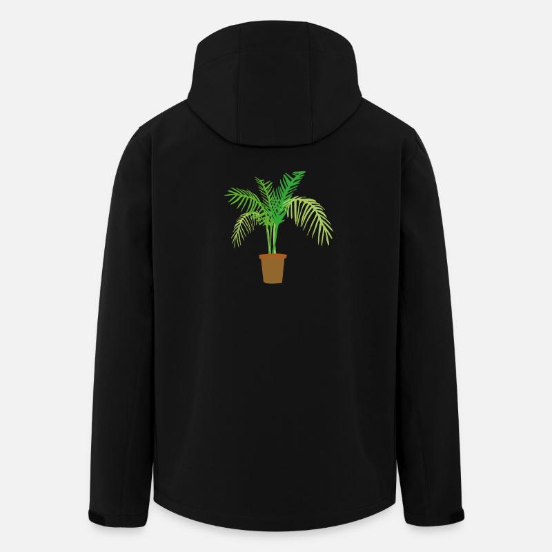 palm tree - Men’s Recycled Softshell Jacket by Stanley/Stella - black