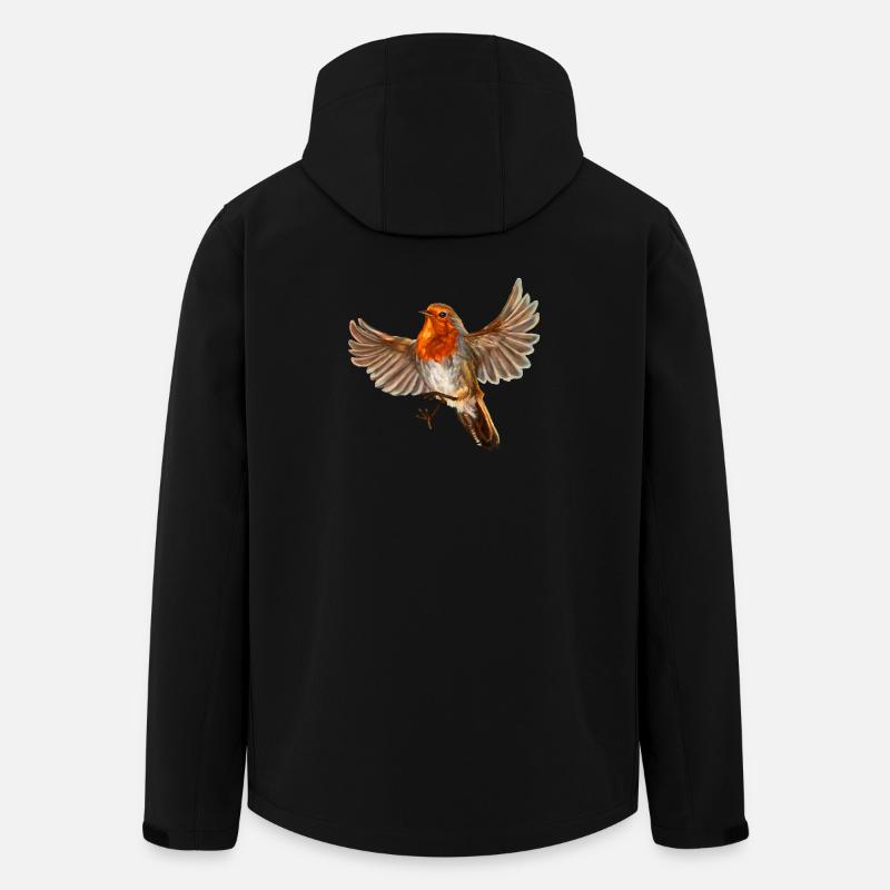 Roter Vogel - Recycelte Männer Softshell-Jacke von Stanley/Stella - Schwarz