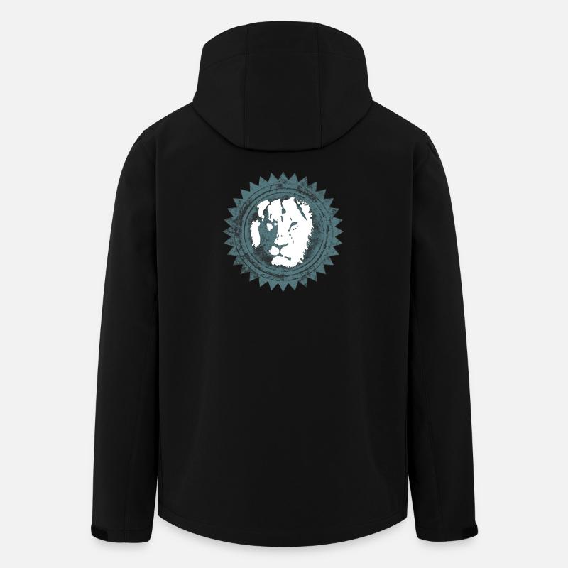 Lion's Head Reggae Design - Men’s Recycled Softshell Jacket by Stanley/Stella - black