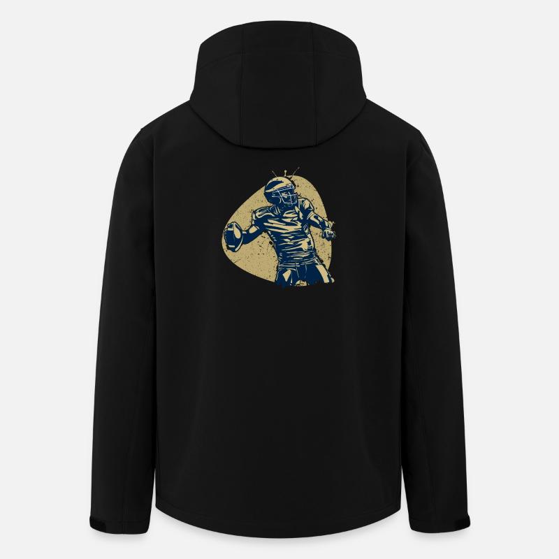 Quarterback Held American Football Champion Retro - Recycelte Männer Softshell-Jacke von Stanley/Stella - Schwarz