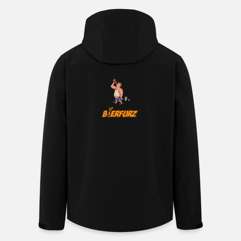 Bierfurz - Recycelte Männer Softshell-Jacke von Stanley/Stella - Schwarz