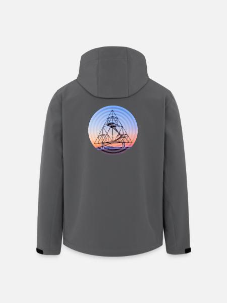 Tetrahedron circles - Men’s Recycled Softshell Jacket by Stanley/Stella - black