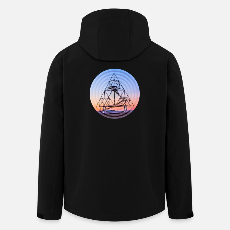 Tetrahedron circles - Men’s Recycled Softshell Jacket by Stanley/Stella - black