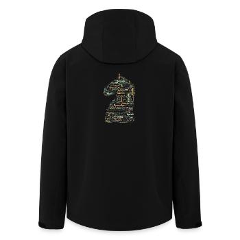 Échecs termes d'échecs Springer - Veste softshell homme en polyester recyclé Stanley/Stella - noir - Dos - AI Model Male 185 light (185cm)