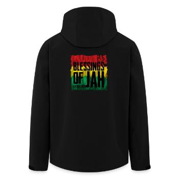 Bénédiction des JAH aux couleurs du reggae - Veste softshell homme en polyester recyclé Stanley/Stella - noir - Dos - AI Model Male 185 light (185cm)