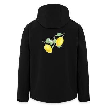 Lemons - Men’s Recycled Softshell Jacket by Stanley/Stella - black - Back - AI Model Male 185 light (185cm)