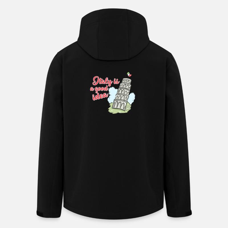 Italien - Recycelte Männer Softshell-Jacke von Stanley/Stella - Schwarz