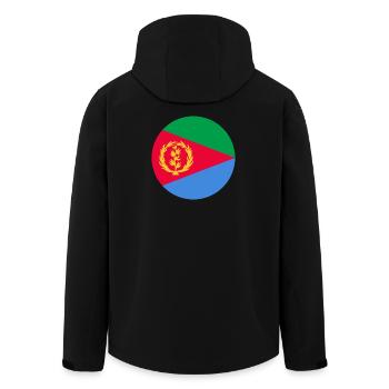 Eritrea Luftfahrt-Cockade-Militär-Emblem - Recycelte Männer Softshell-Jacke von Stanley/Stella - Schwarz - Hinten - AI Model Male 185 light (185cm)