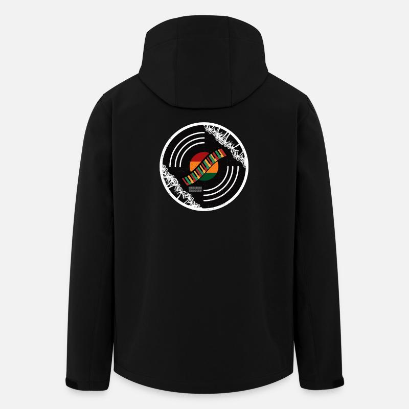 Klangkreis Regenbogen Keyboard - Recycelte Männer Softshell-Jacke von Stanley/Stella - Schwarz
