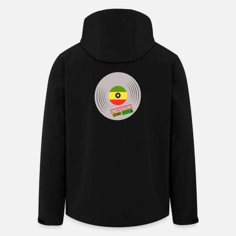 Underground Vinyl Sound System - Men’s Recycled Softshell Jacket by Stanley/Stella - black