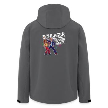 Schlager Party Celebrate Dancing Pop Party Music - Men’s Recycled Softshell Jacket by Stanley/Stella - anthracite - Back - AI Model Male 185 light (185cm)