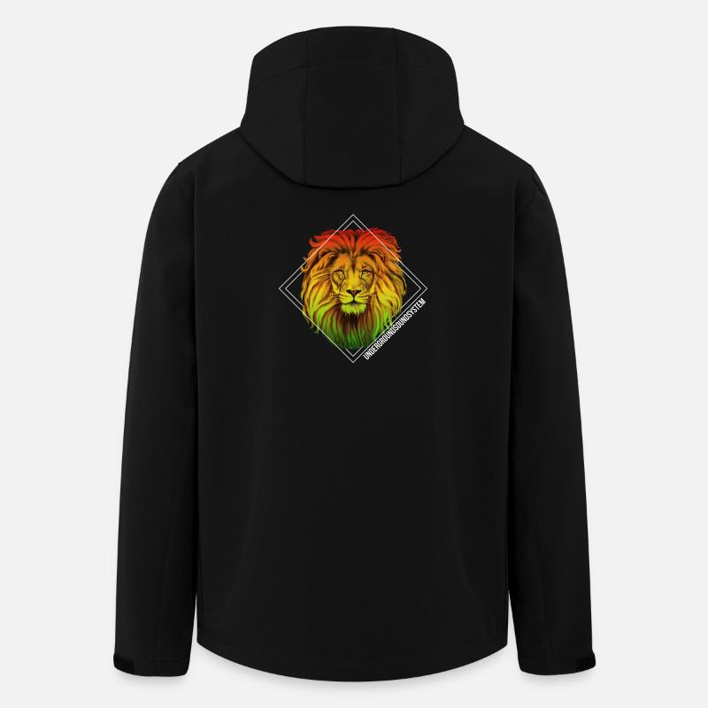Rainbow lion in square frame - Men’s Recycled Softshell Jacket by Stanley/Stella - black