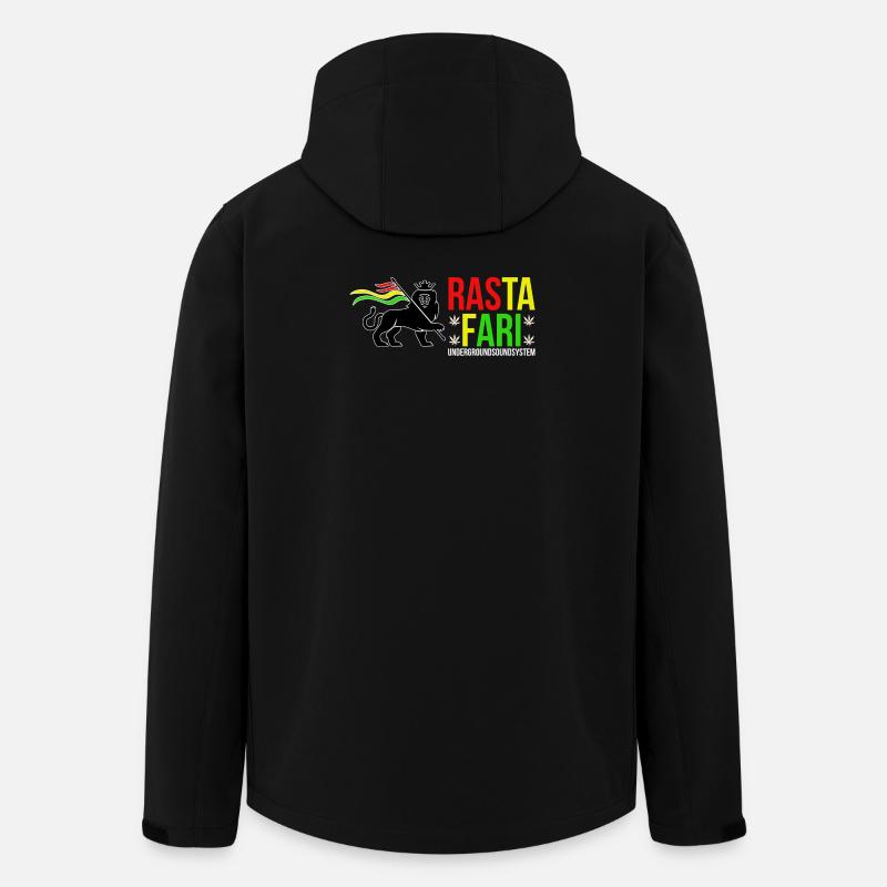 Rasta Fari Underground Sound System - Men’s Recycled Softshell Jacket by Stanley/Stella - black