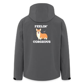 Se sentir corgée - Corgies - Veste softshell homme en polyester recyclé Stanley/Stella - charbon - Dos - AI Model Male 185 light (185cm)