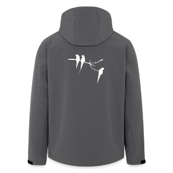 Oiseaux sur la branche - Veste softshell homme en polyester recyclé Stanley/Stella - charbon - Dos - AI Model Male 185 light (185cm)