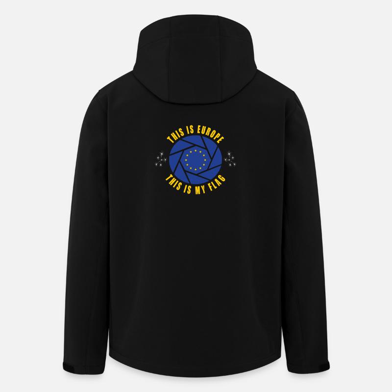 Europe Design / Flag European Brussels - Men’s Recycled Softshell Jacket by Stanley/Stella - black