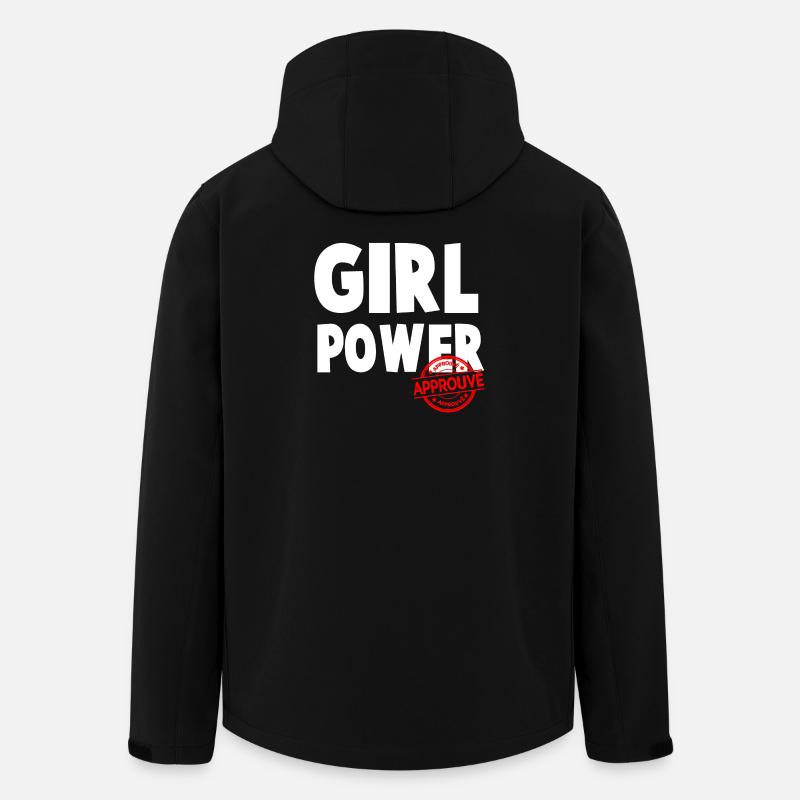 Girl Power Bold Script Design - Men’s Recycled Softshell Jacket by Stanley/Stella - black