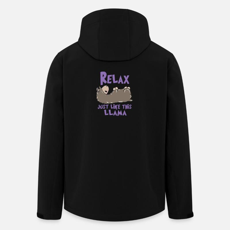 Relax Lama - Recycelte Männer Softshell-Jacke von Stanley/Stella - Schwarz